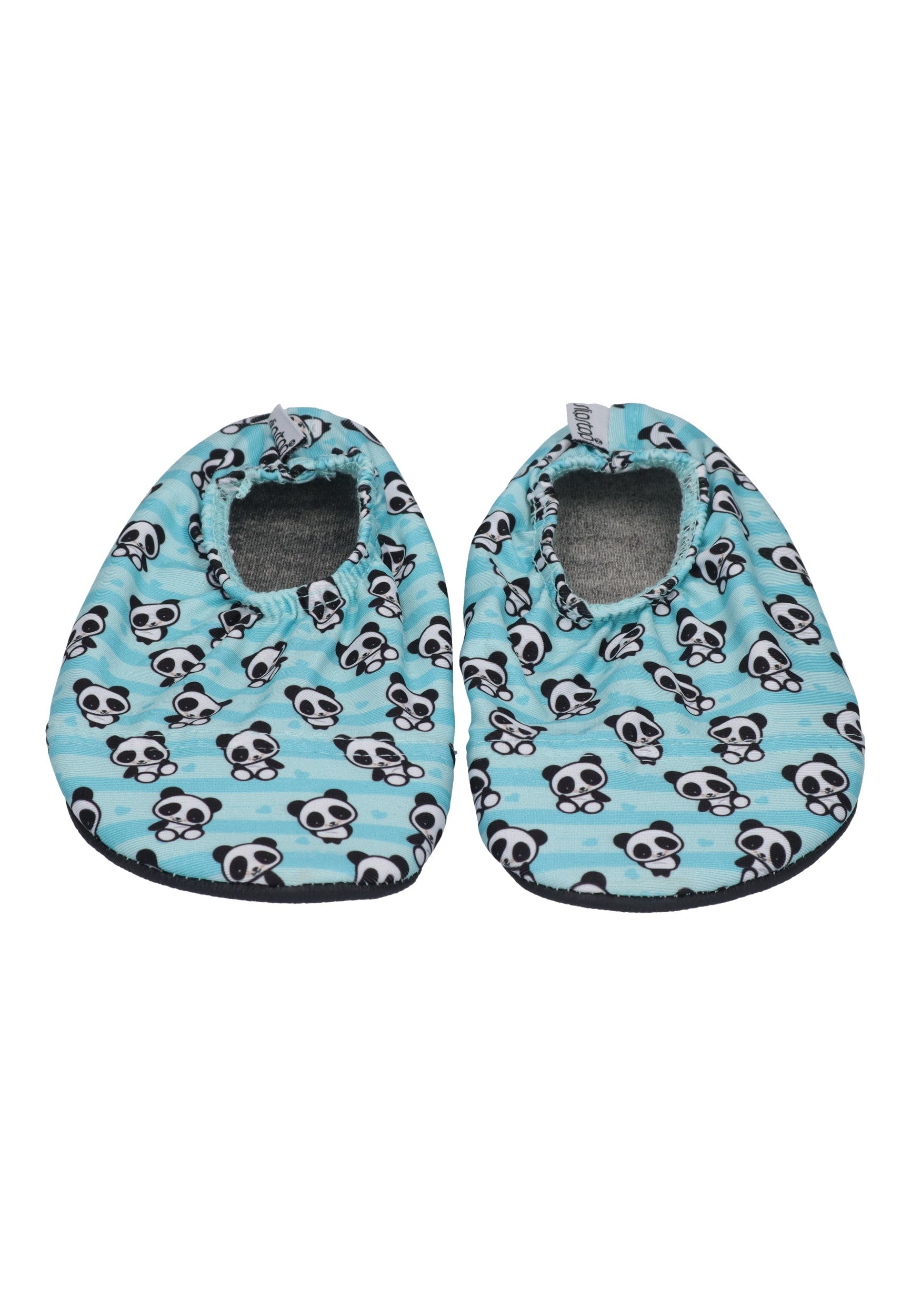 SLIPSTOP Hausschuhe Badeschuhe CUBS BLUE Panda hellblau