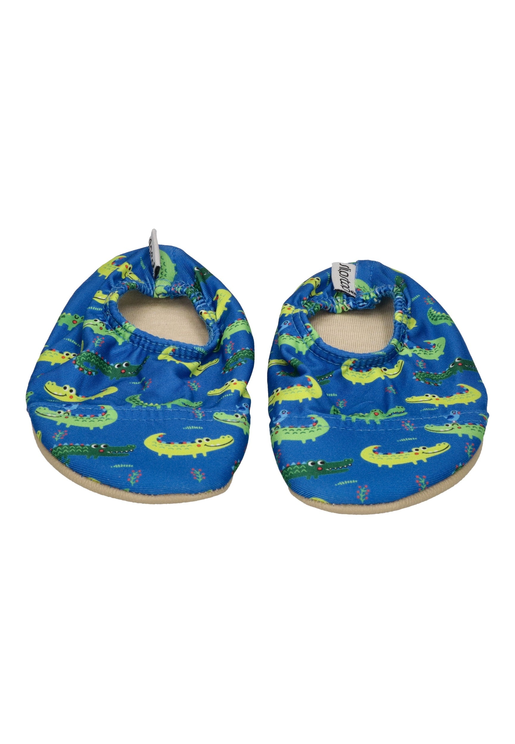SLIPSTOP Kinder Hausschuhe Badeschuhe - ALLIGATOR blau