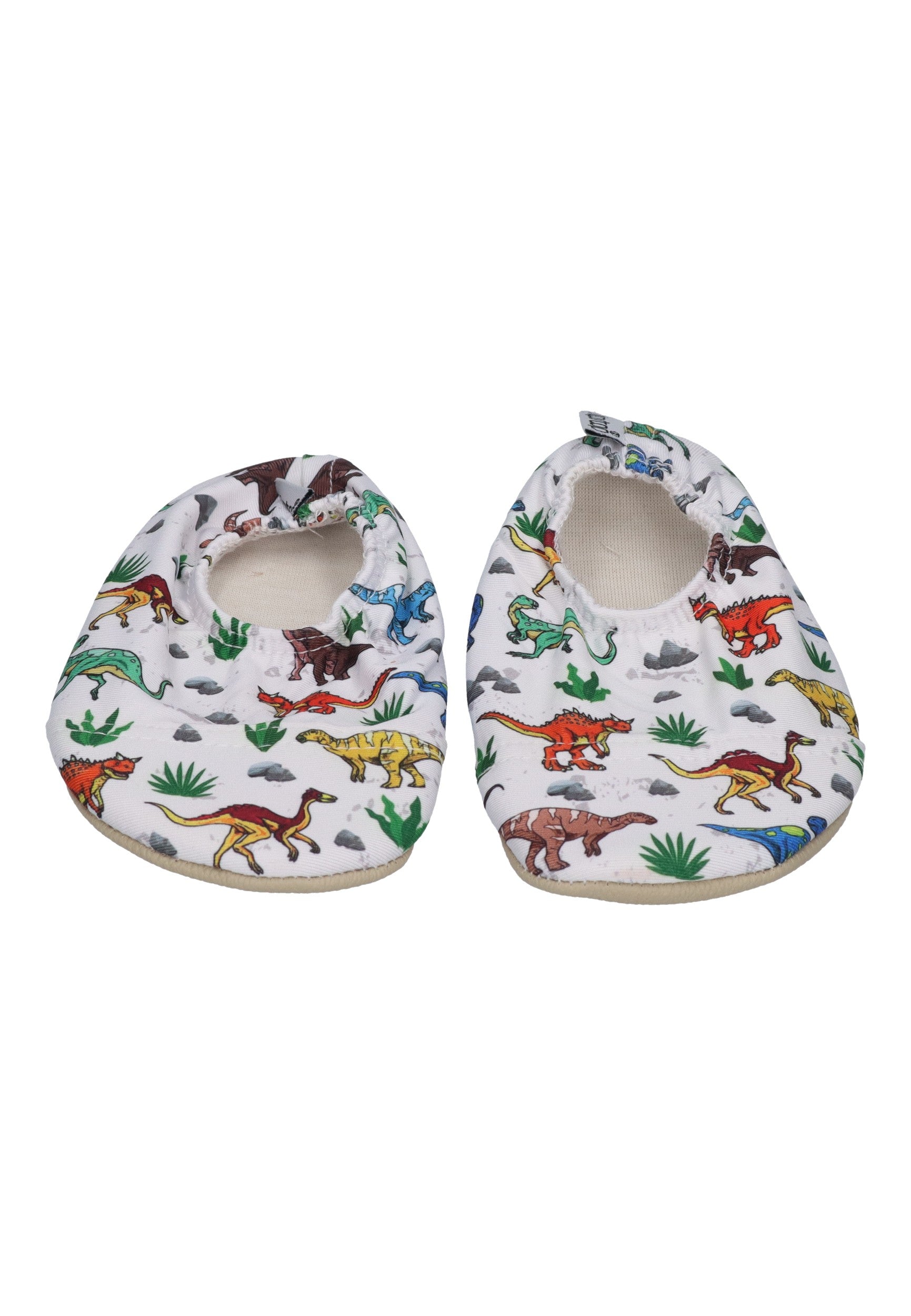 SLIPSTOP Kinder Hausschuhe Badeschuhe ARIZONA Dino white