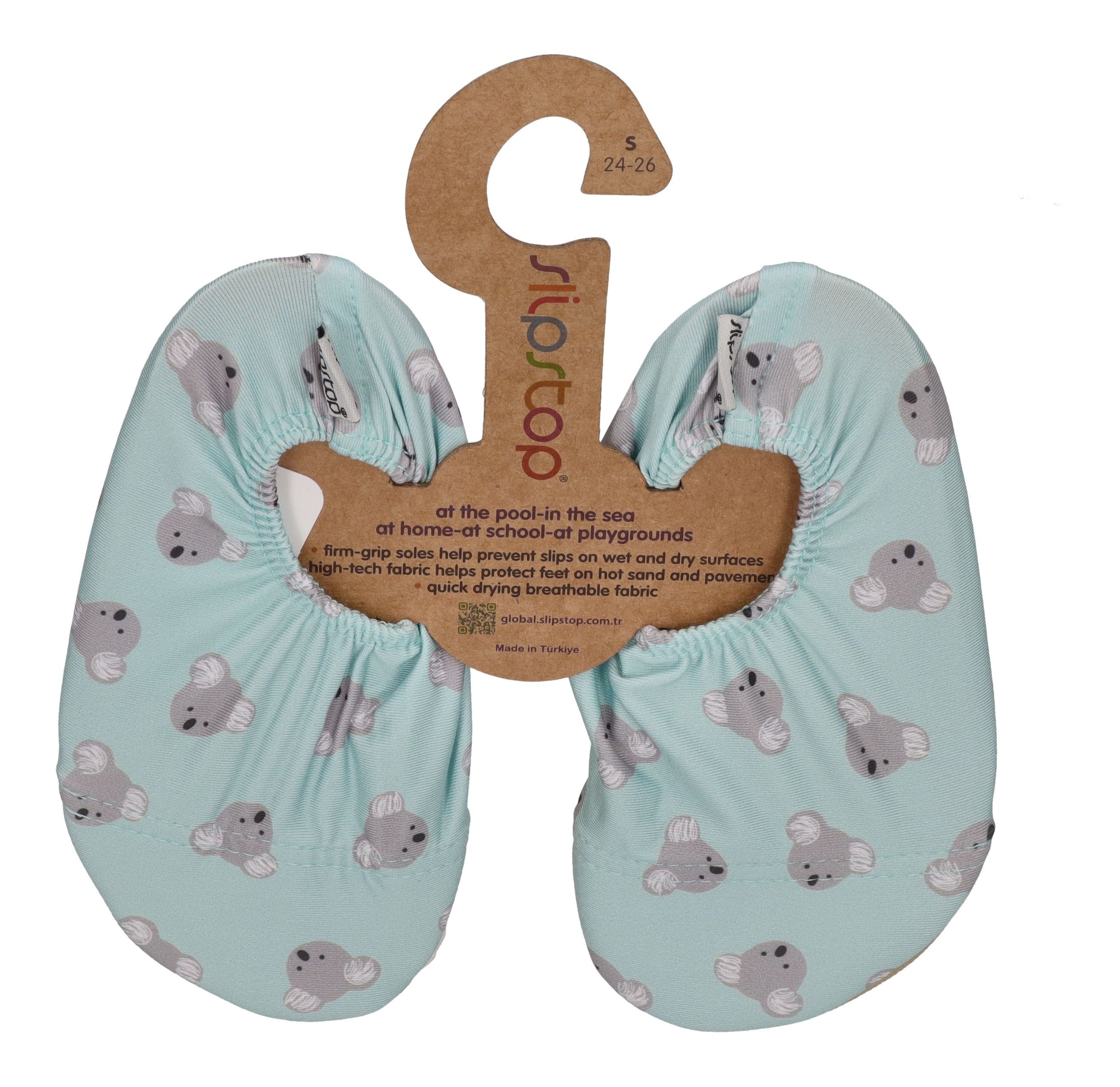 SLIPSTOP Kinder Hausschuhe Badeschuhe BAMBOO Koalas mintgrün