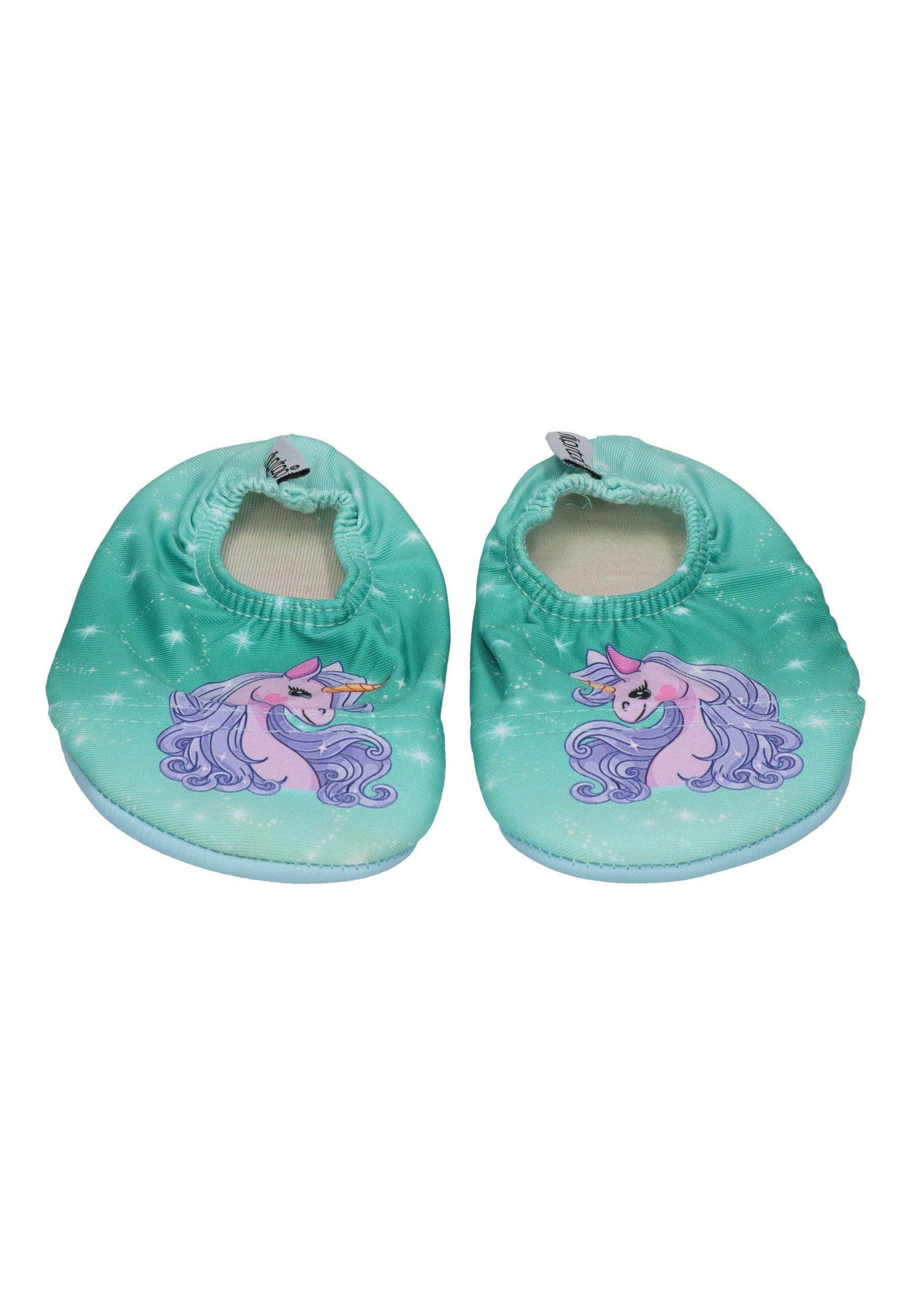 SLIPSTOP Kinder Hausschuhe Badeschuhe BELLISIMA Einhorn türkis