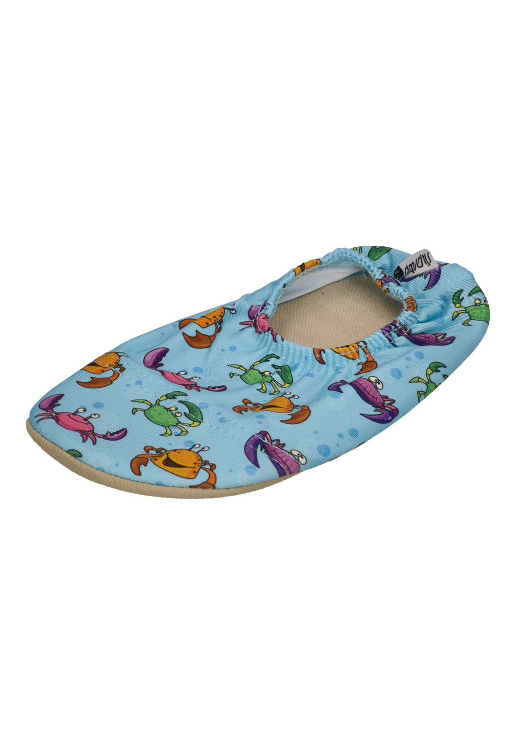 SLIPSTOP Kinder Hausschuhe Badeschuhe BUBBA Krabben Blau