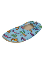 SLIPSTOP Kinder Hausschuhe Badeschuhe BUBBA Krabben Blau