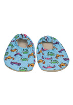 SLIPSTOP Kinder Hausschuhe Badeschuhe BUBBA Krabben Blau