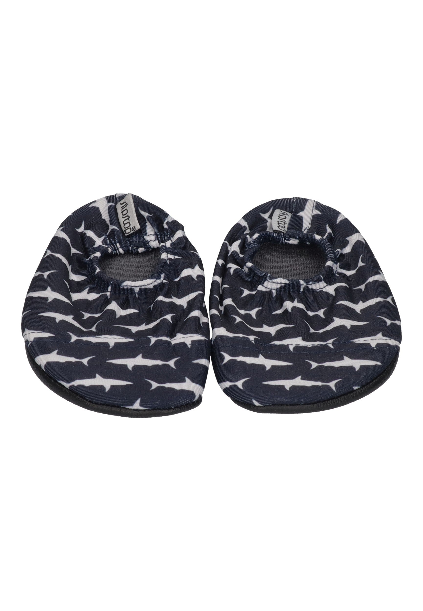 SLIPSTOP Kinder Hausschuhe Badeschuhe DIVE Haie navy