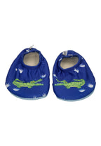 SLIPSTOP Kinder Hausschuhe Badeschuhe JIM Krokodil blue