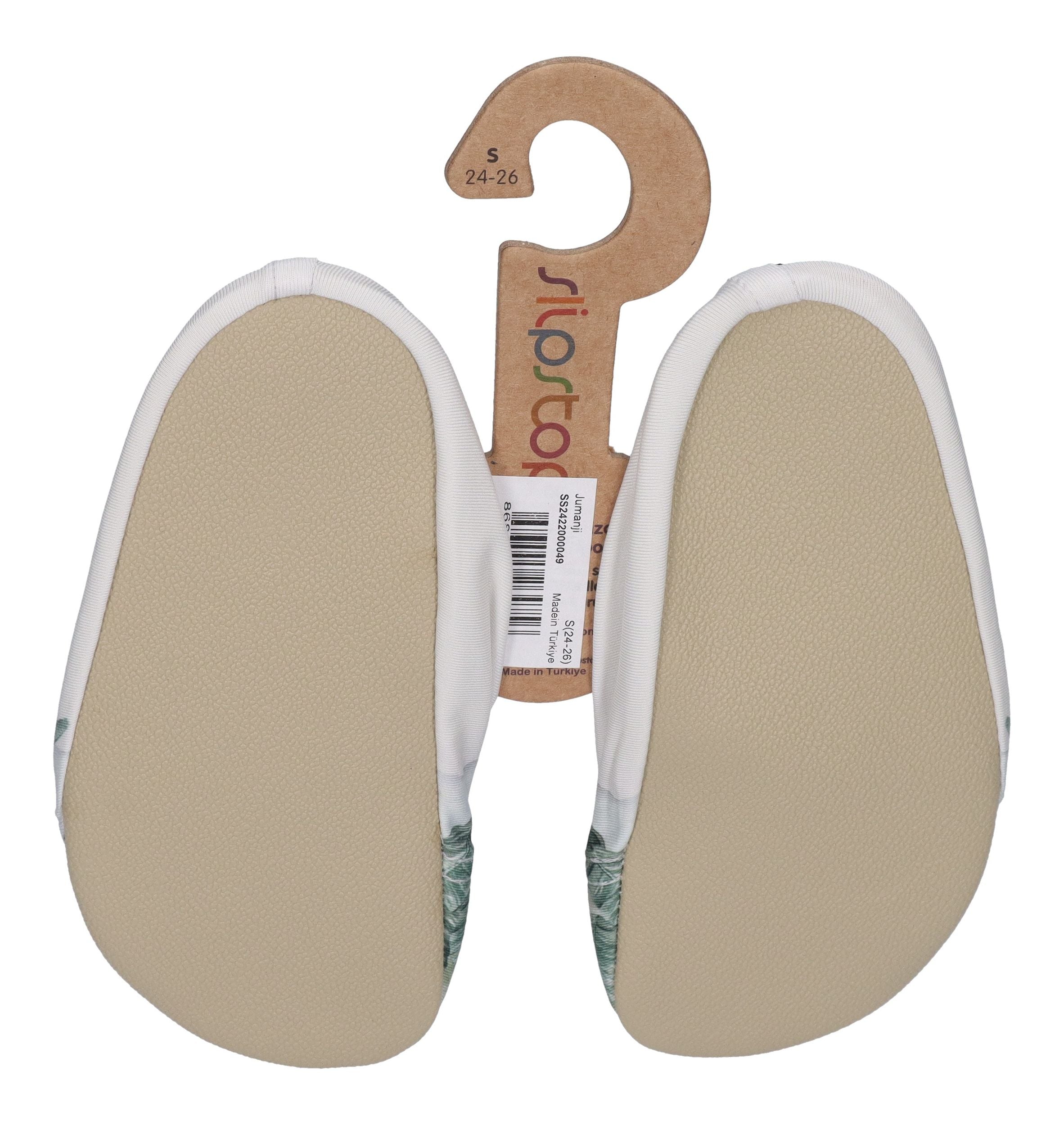 SLIPSTOP Kinder Hausschuhe Badeschuhe JUMANJI  Weiß