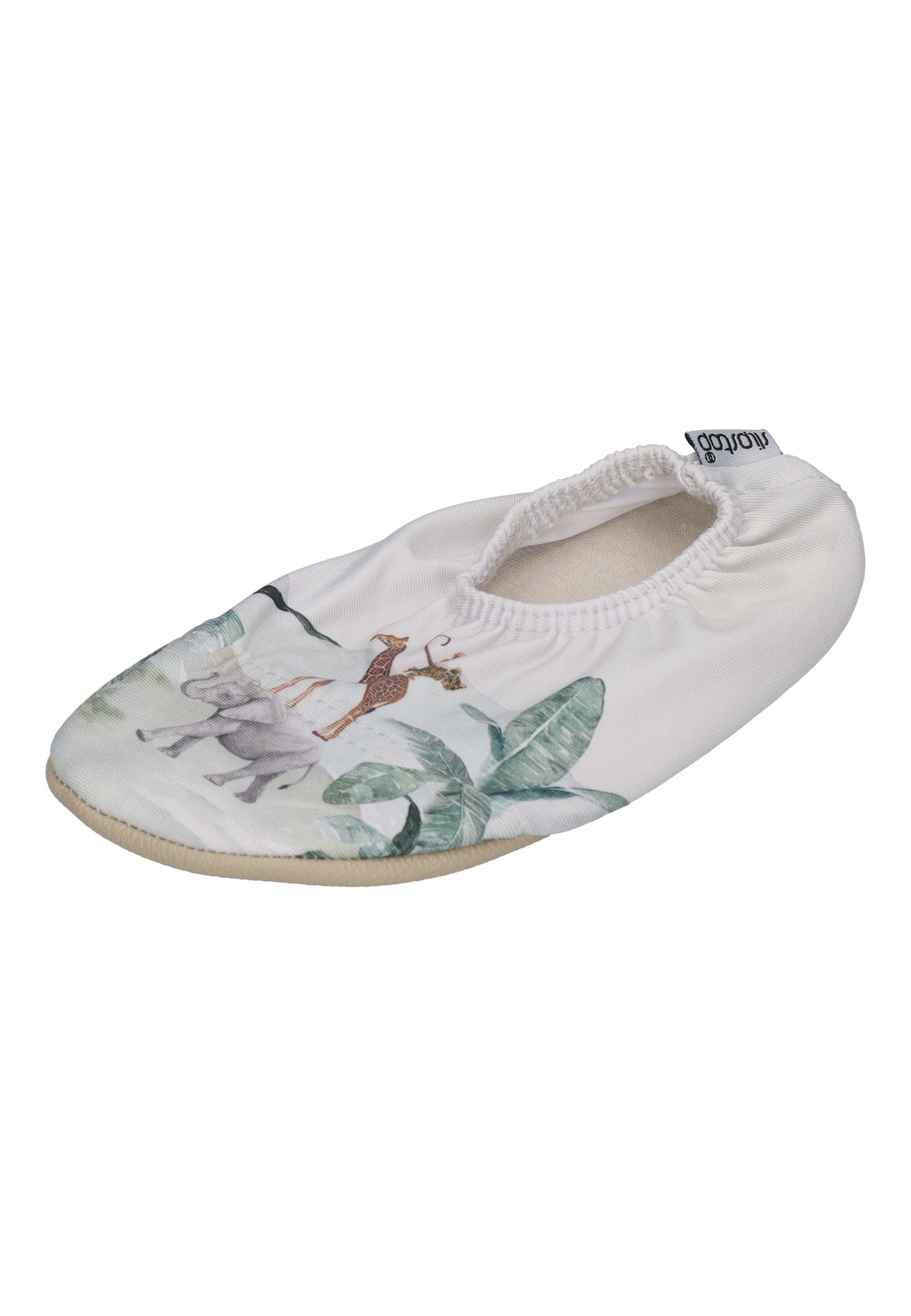 SLIPSTOP Kinder Hausschuhe Badeschuhe JUMANJI  Weiß