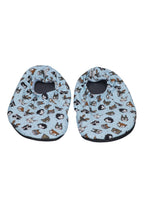 SLIPSTOP Kinder Hausschuhe Badeschuhe MATES Tiere hellblau