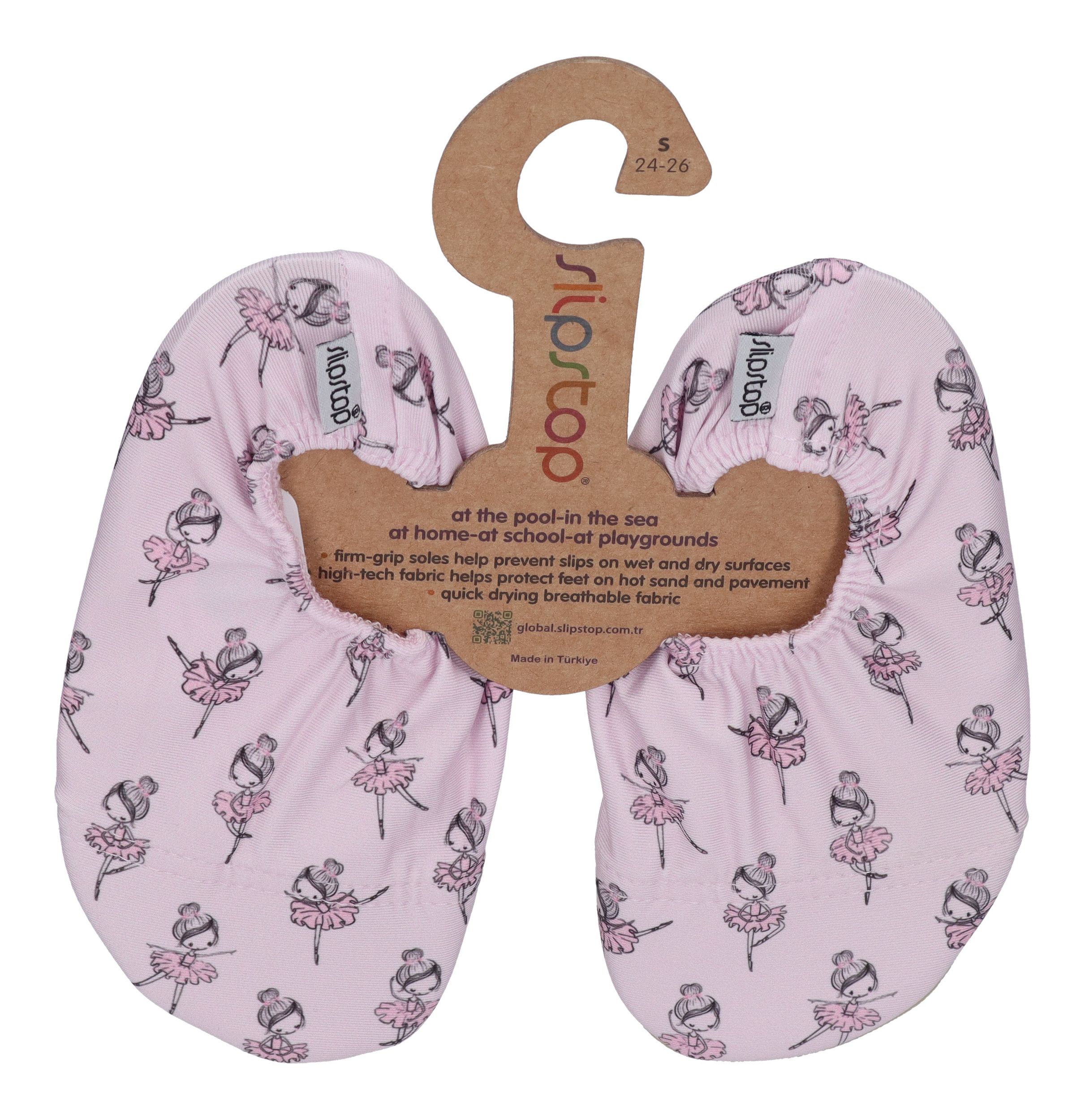 SLIPSTOP Kinder Hausschuhe Badeschuhe PLIE Ballerinas Rosa