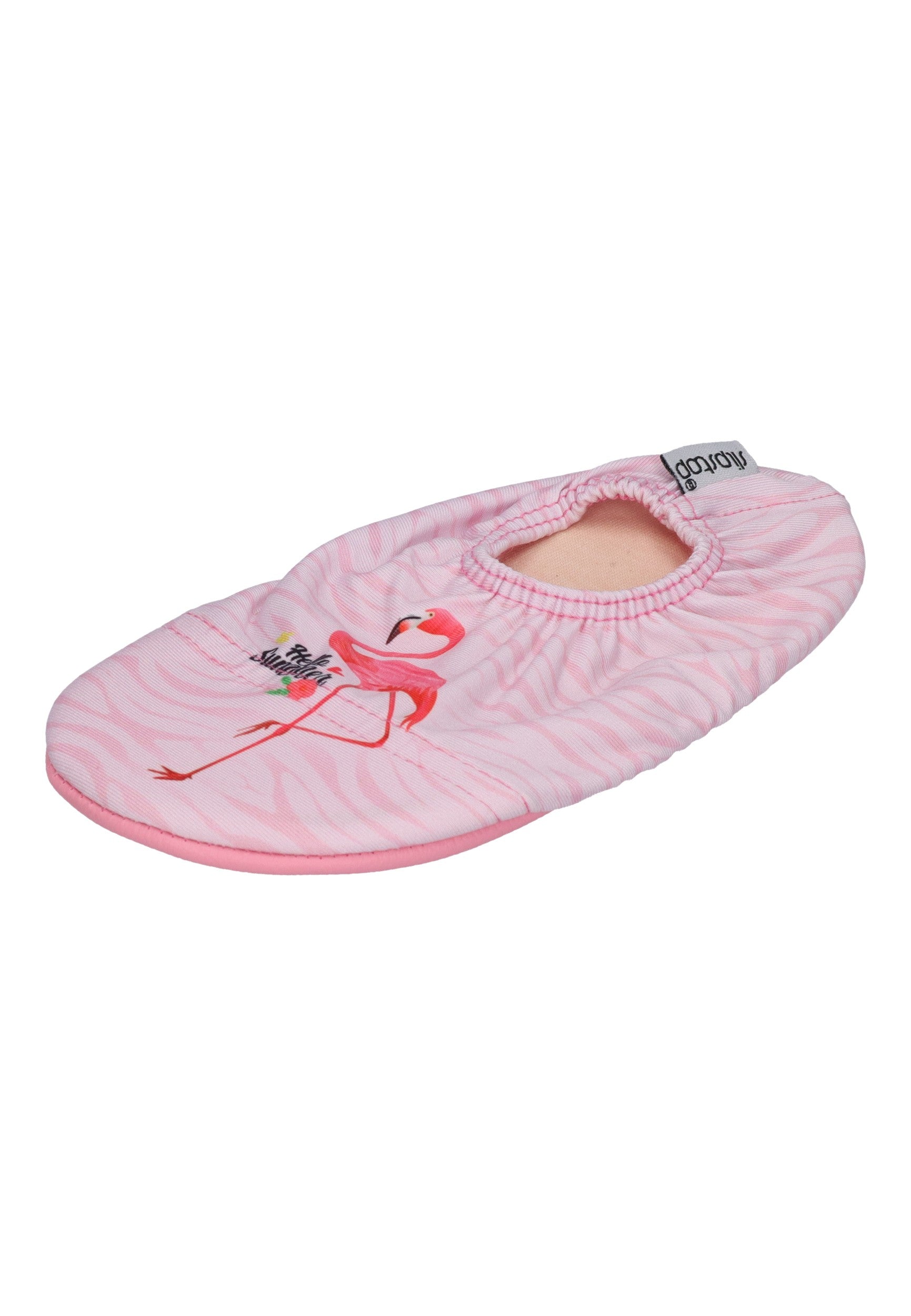 SLIPSTOP Kinder Hausschuhe Badeschuhe ROMANTIK Flamingo rosa