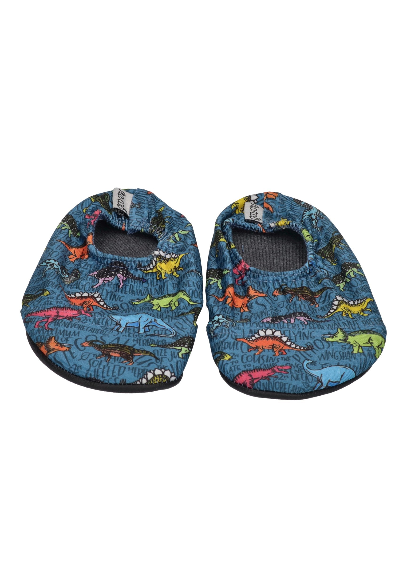 SLIPSTOP Kinder Hausschuhe Badeschuhe TEXAS Dino bunt
