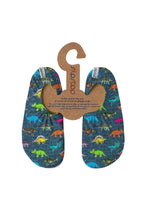 SLIPSTOP Kinder Hausschuhe Badeschuhe TEXAS Dino bunt