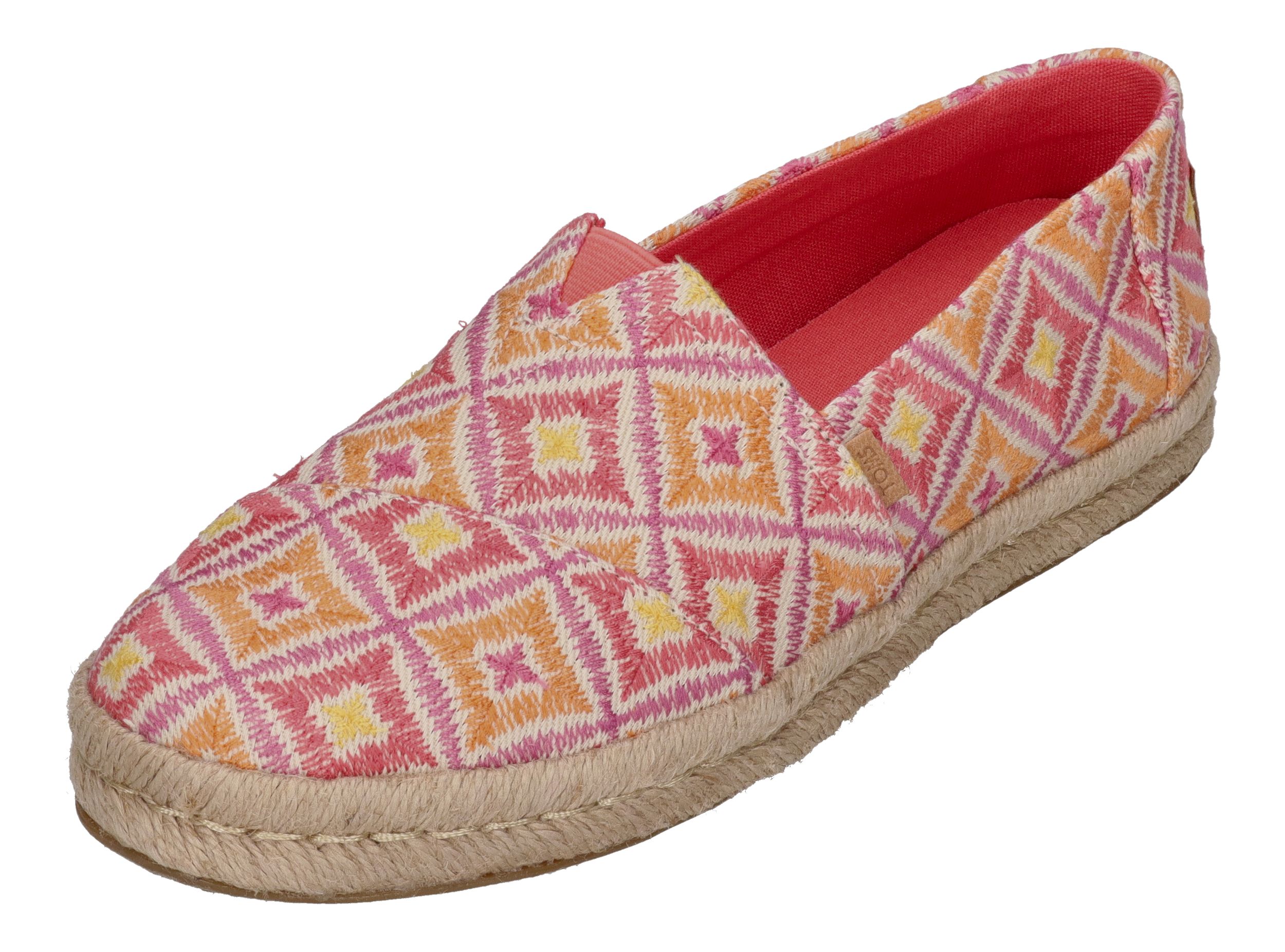 TOMS Damen - ALPARGATA ROPE 2.0 10020707 - pink geometrie