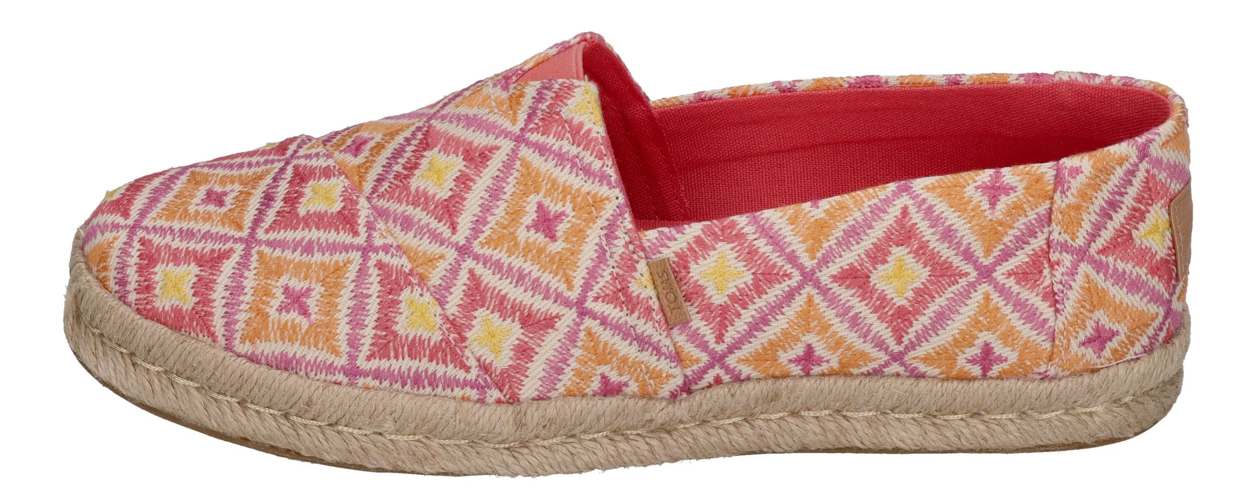 TOMS Damen - ALPARGATA ROPE 2.0 10020707 - pink geometrie