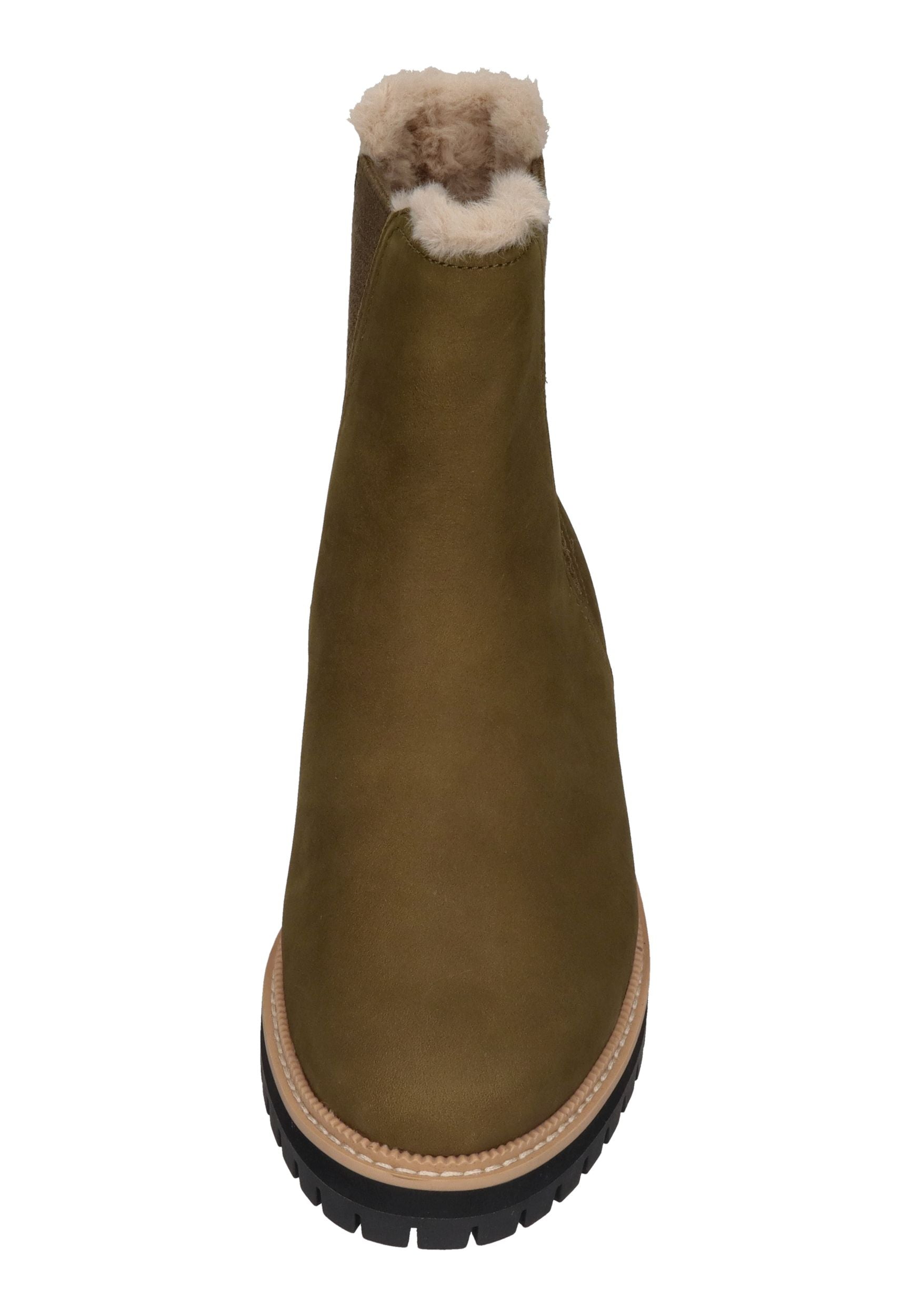TOMS Damenschuhe Chelseaboots BENNET FAUX WR 10022757 military olive