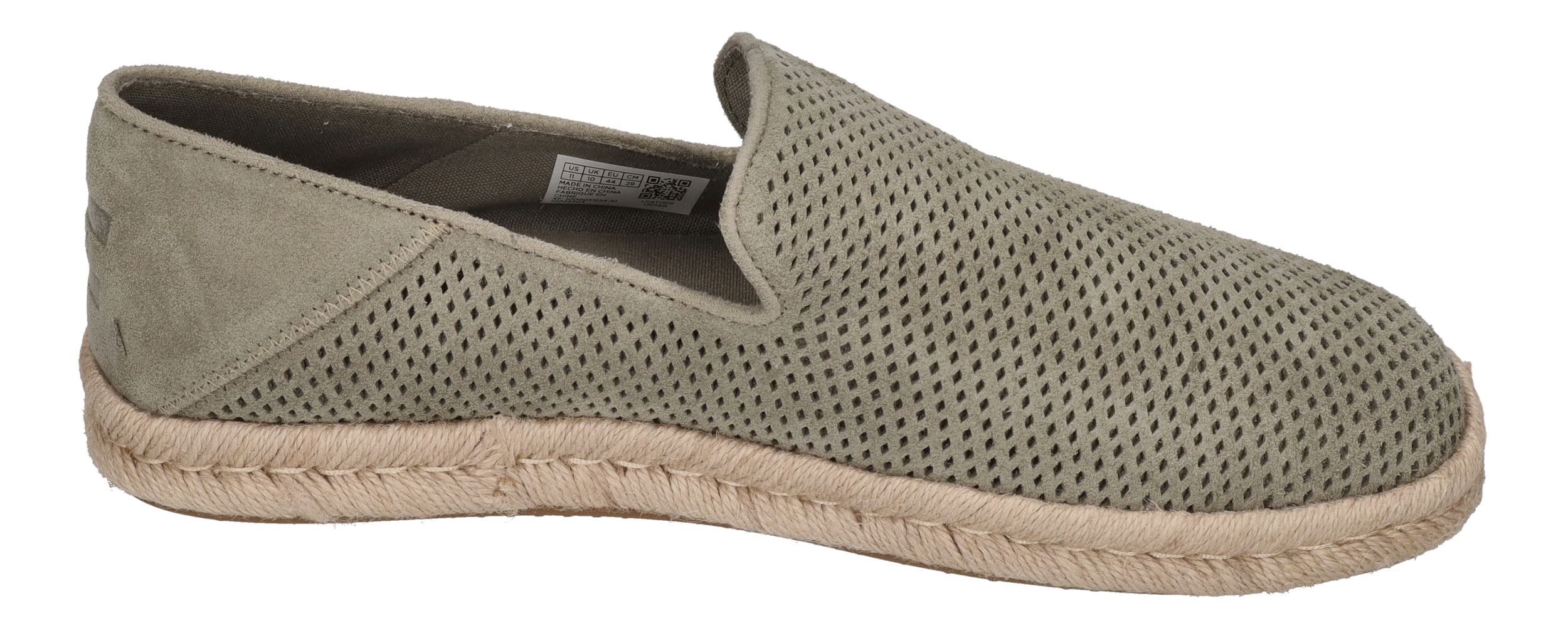 TOMS Herren Espadrilles SANTIAGO 10022203 - vetiver grey dp suede