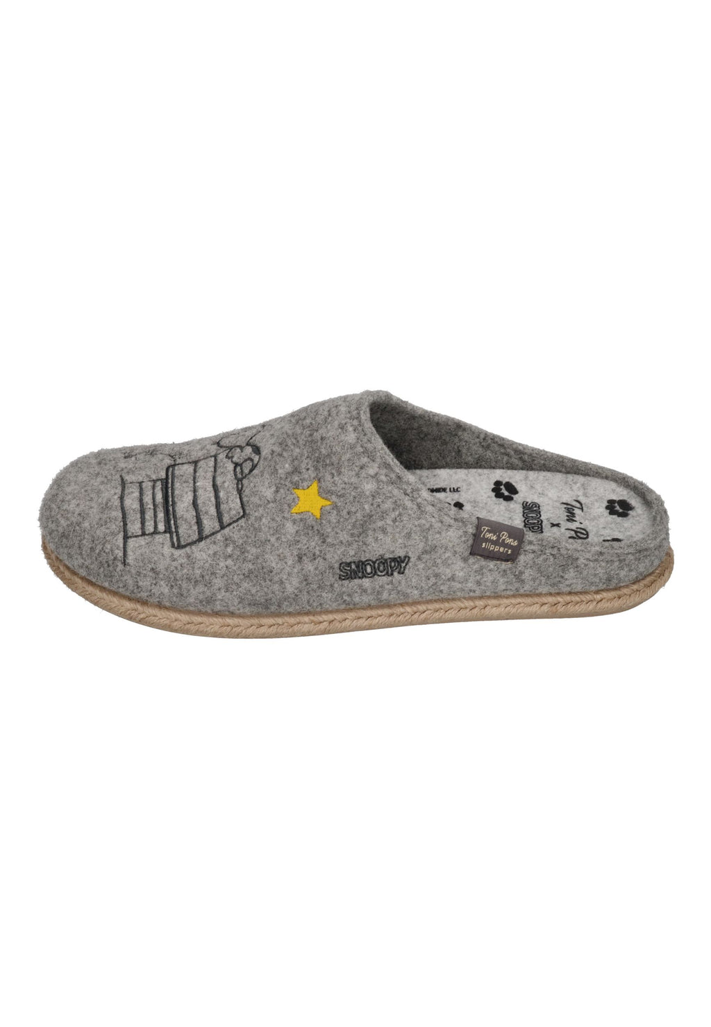 TONI PONS X SNOOPY Herrenschuhe Hausschuhe CHARLIE GRIS