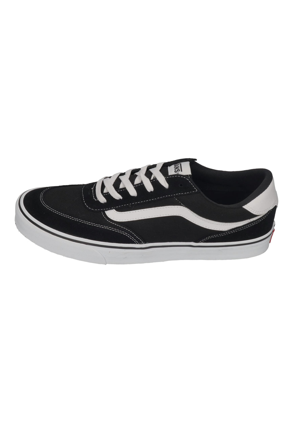VANS in Übergrößen - BROOKLYN LS Suede Canvas - black white