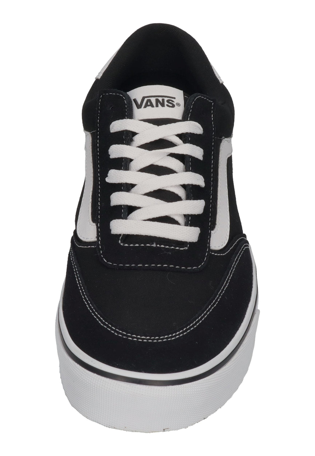 VANS in Übergrößen - BROOKLYN LS Suede Canvas - black white