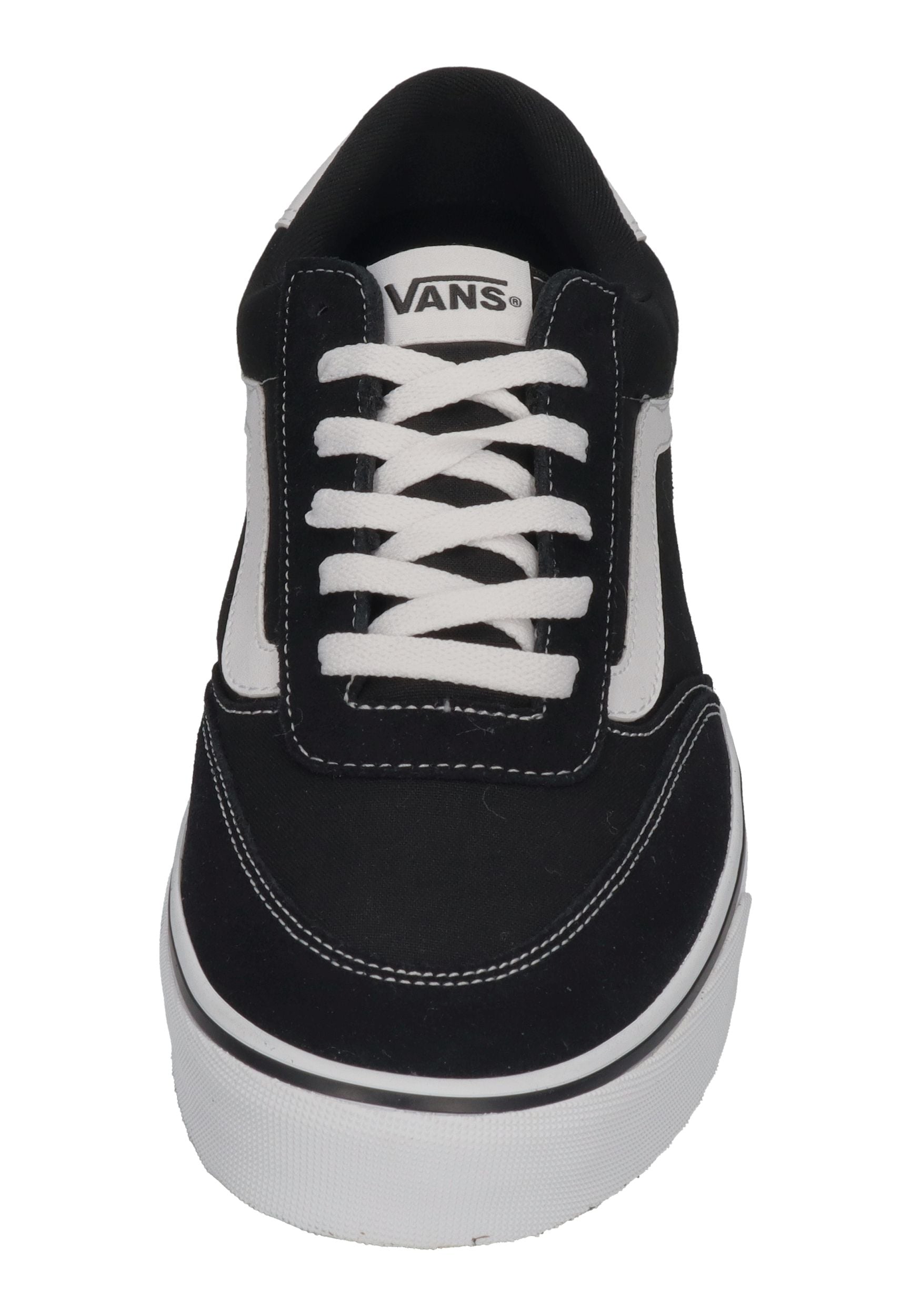 VANS in Übergrößen - BROOKLYN LS Suede Canvas - black white