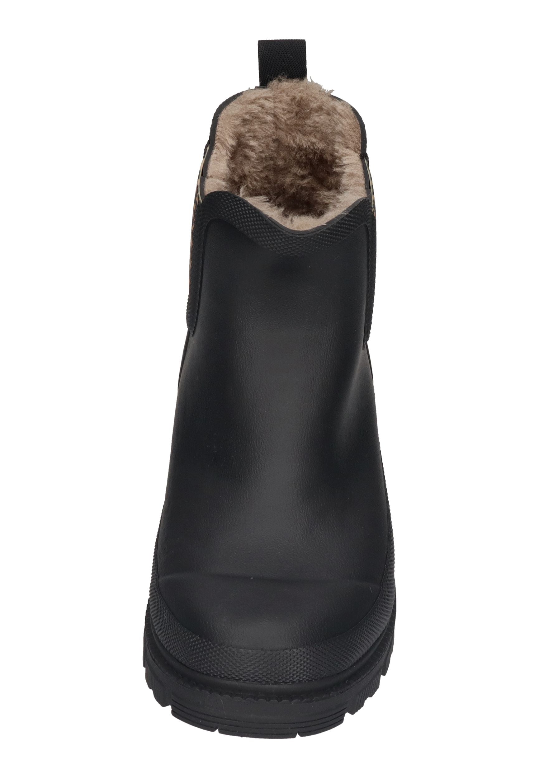 VERBENAS Damen Gummistiefel - LUA MATE COMBI FUR - black sand leo