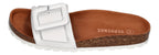 VERBENAS Damen Pantoletten - REIKO ecobrush - blanco