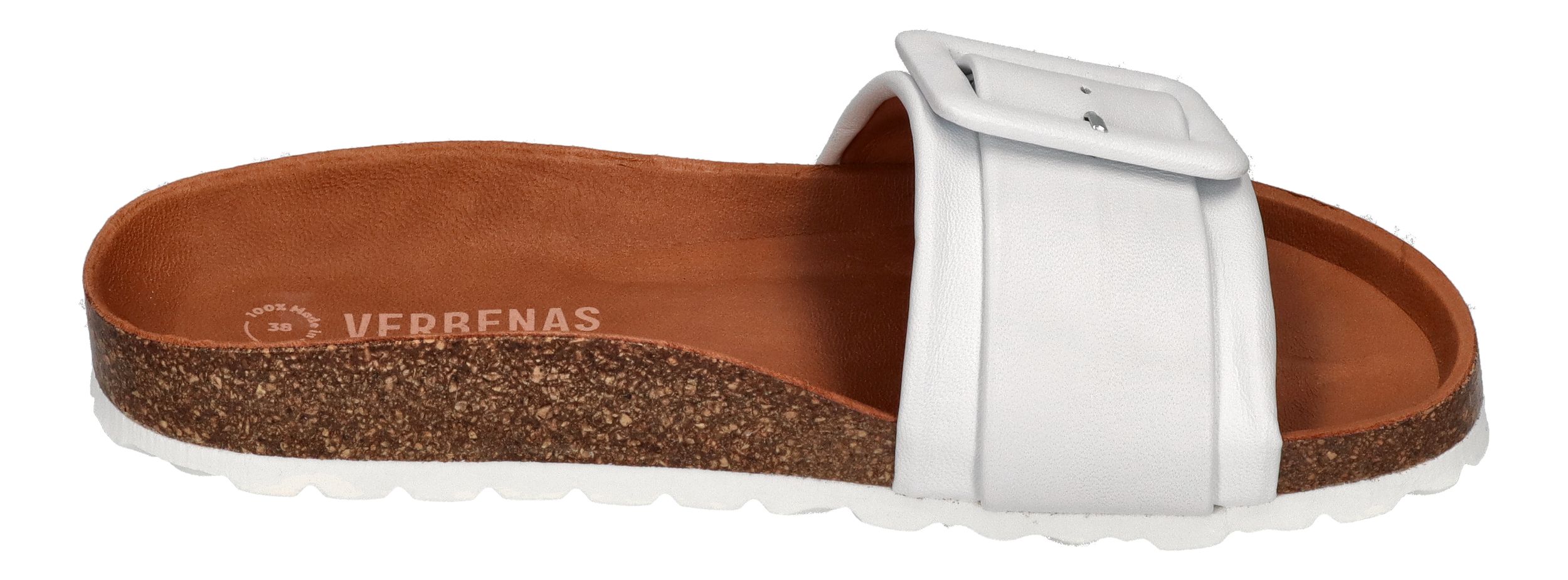 VERBENAS Damen Pantoletten - REIKO ecobrush - blanco