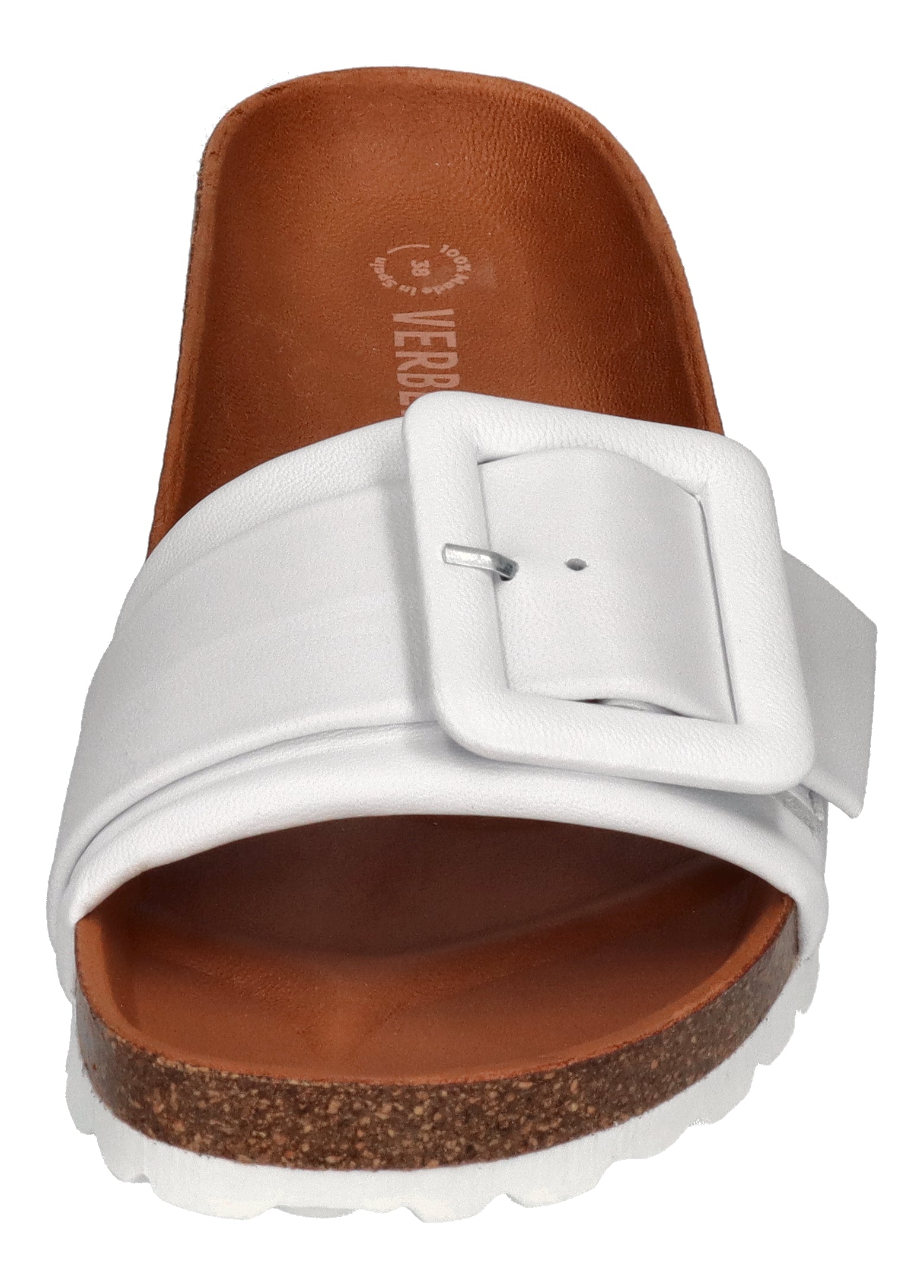 VERBENAS Damen Pantoletten - REIKO ecobrush - blanco