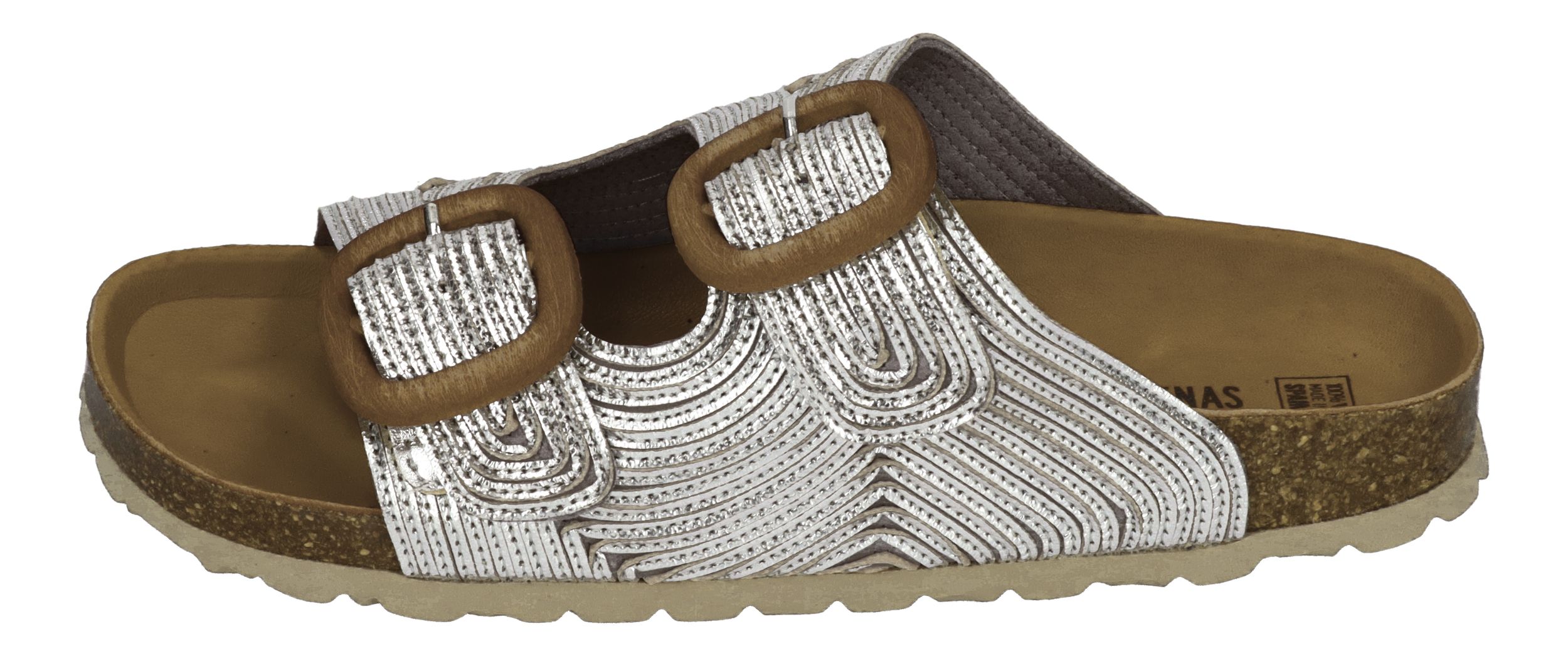 VERBENAS Damen Pantoletten - RUTH lato metal - plata