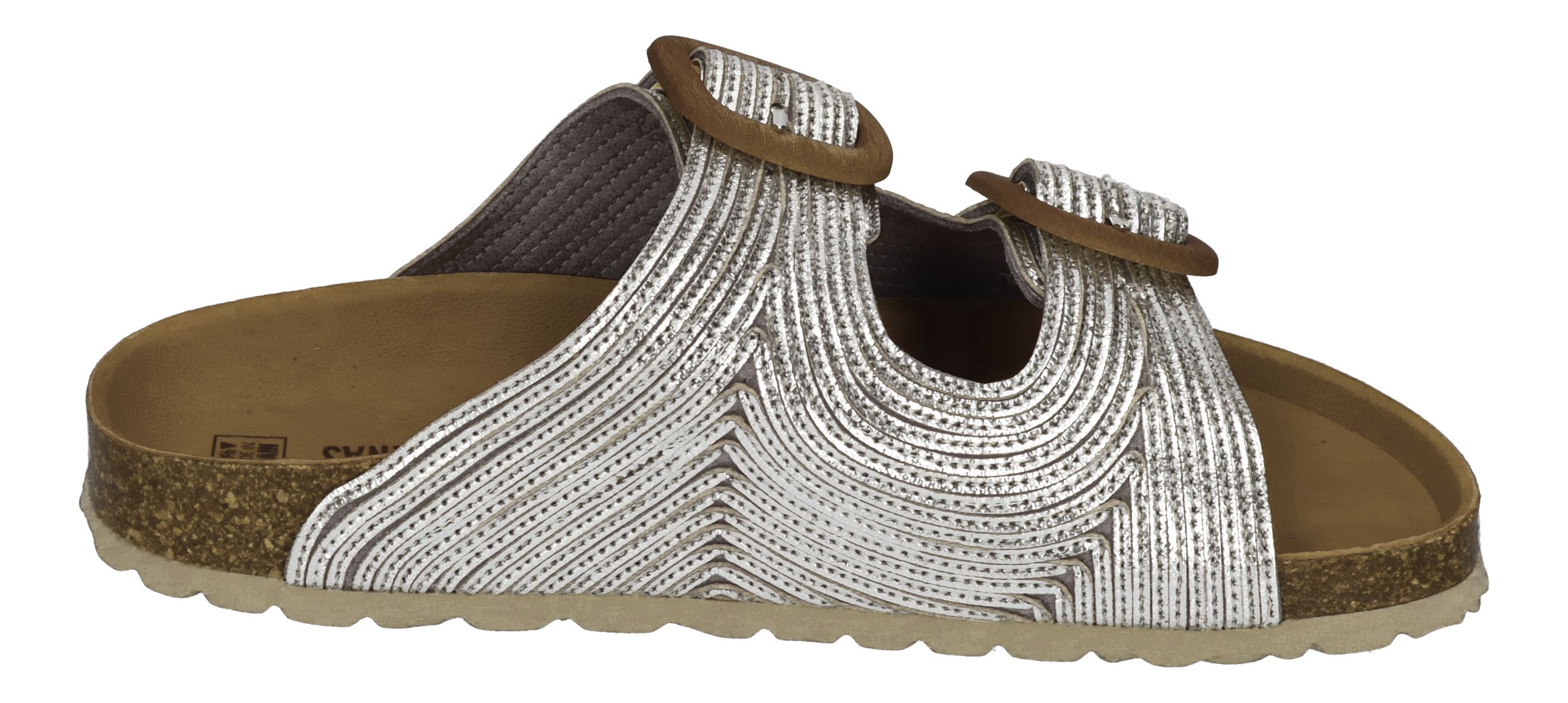 VERBENAS Damen Pantoletten - RUTH lato metal - plata