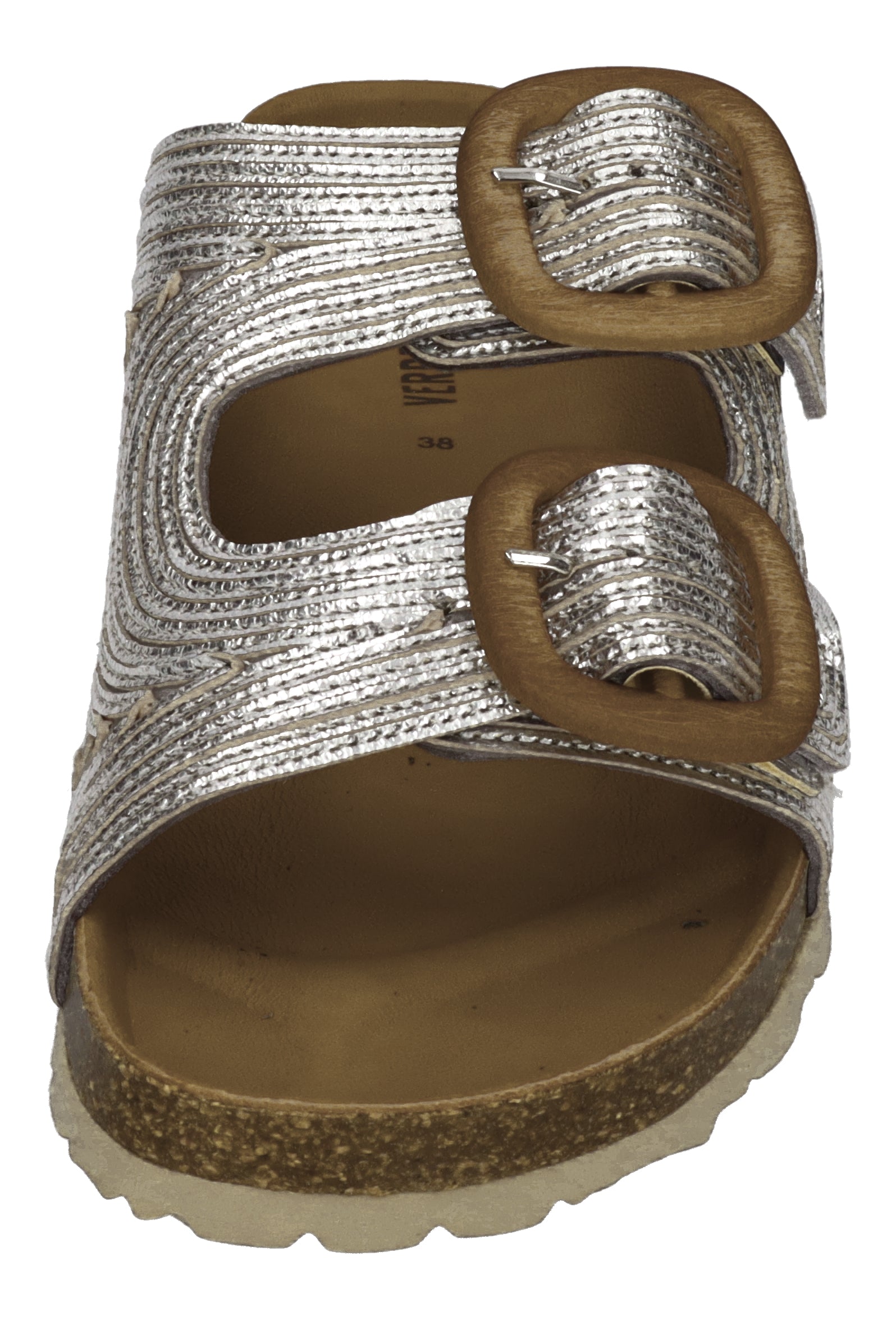 VERBENAS Damen Pantoletten - RUTH lato metal - plata