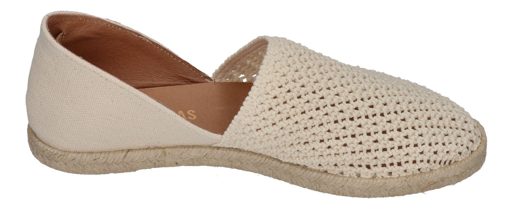 VERBENAS Damenschuhe Espadrilles CARMEN Ganchillo Canvas - crudo