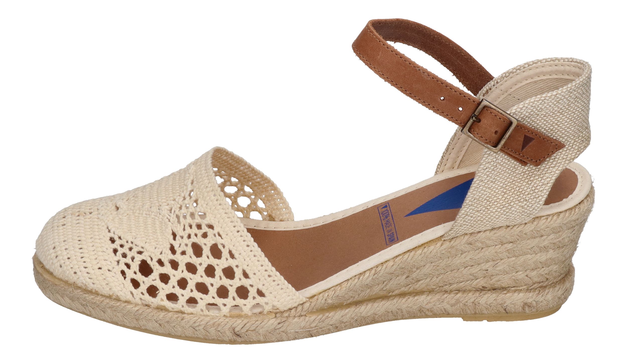 VERBENAS Damenschuhe Sandalette MALENA crochet lino - crudo