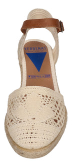 VERBENAS Damenschuhe Sandalette MALENA crochet lino - crudo