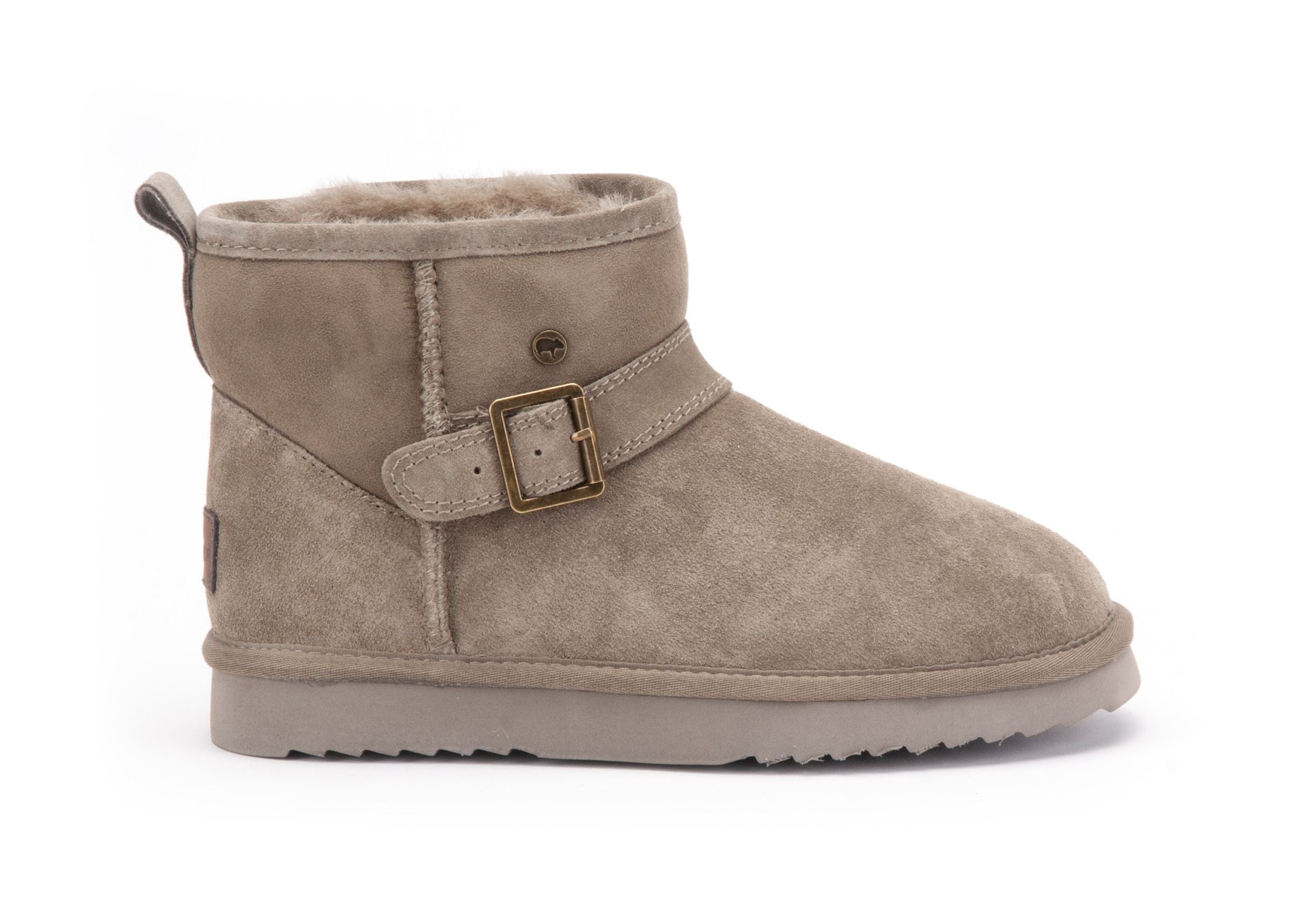 WARMBAT Damenschuhe Schaffell Booties WALLABY BUCKLE moss
