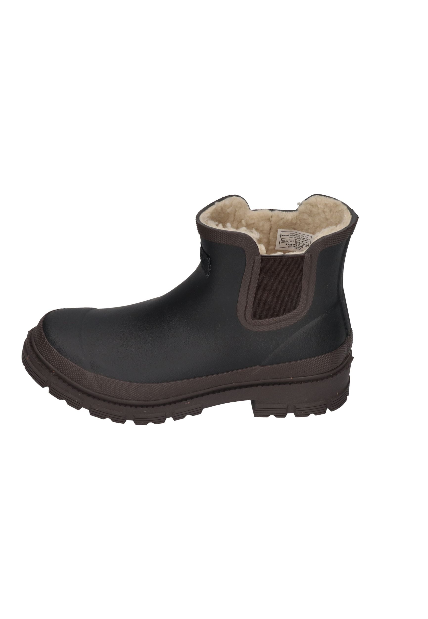 WODEN Damen Gummistiefel LIV WARM WATERPROOF black chocolate