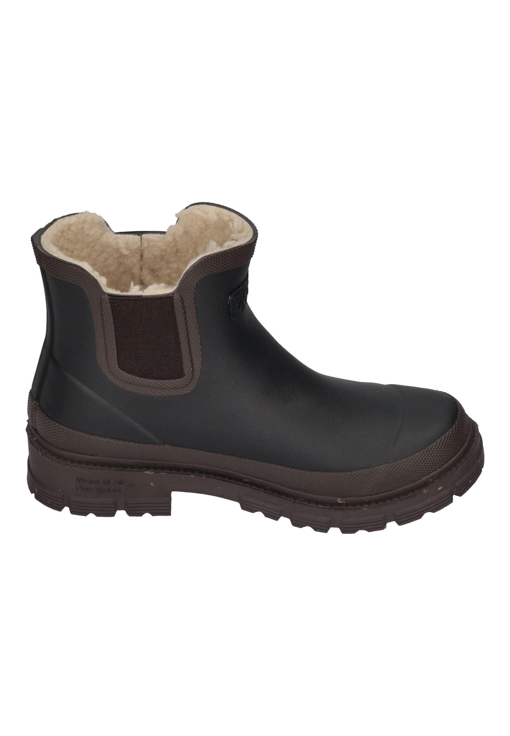 WODEN Damen Gummistiefel LIV WARM WATERPROOF black chocolate