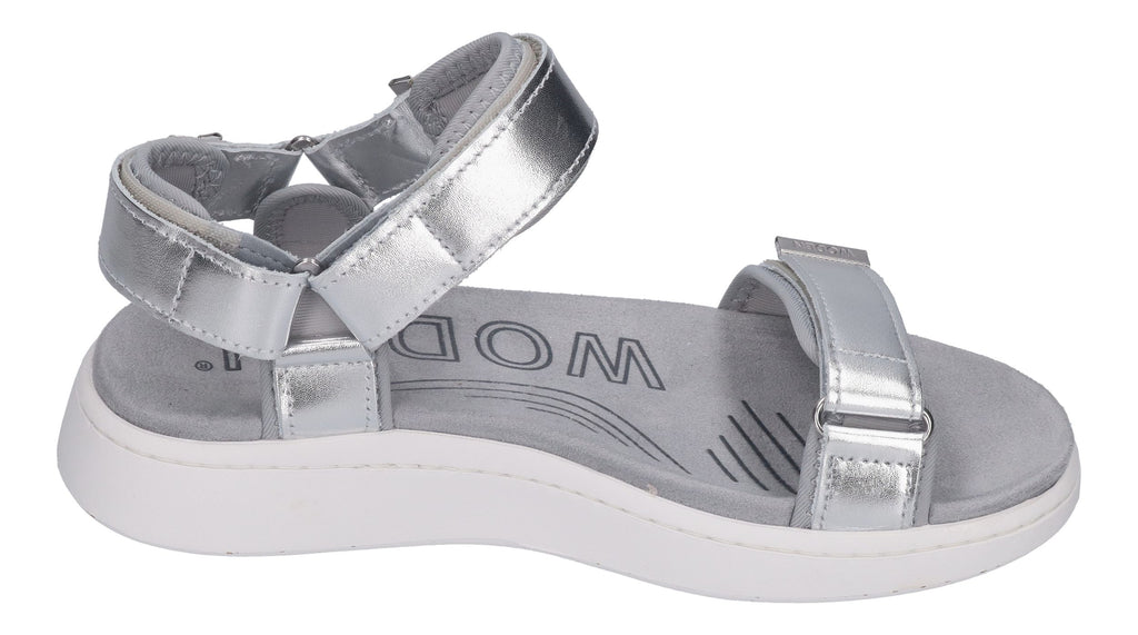 WODEN Damenschuhe Sandalen - LINE METALLIC WL714 - silver