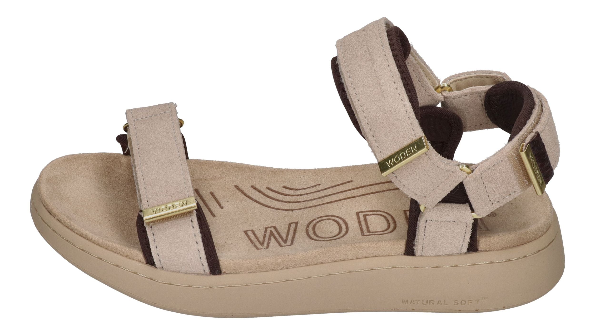 WODEN Damenschuhe Sandalen - LINE SUEDE WL932 - coffee cream