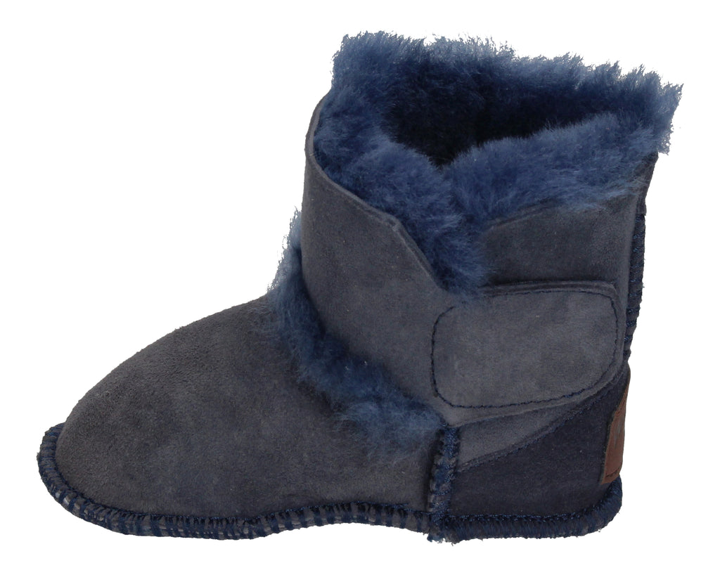 WARMBAT Babyschuhe Schaffell - HAY BABY BOOTIE - navy-1