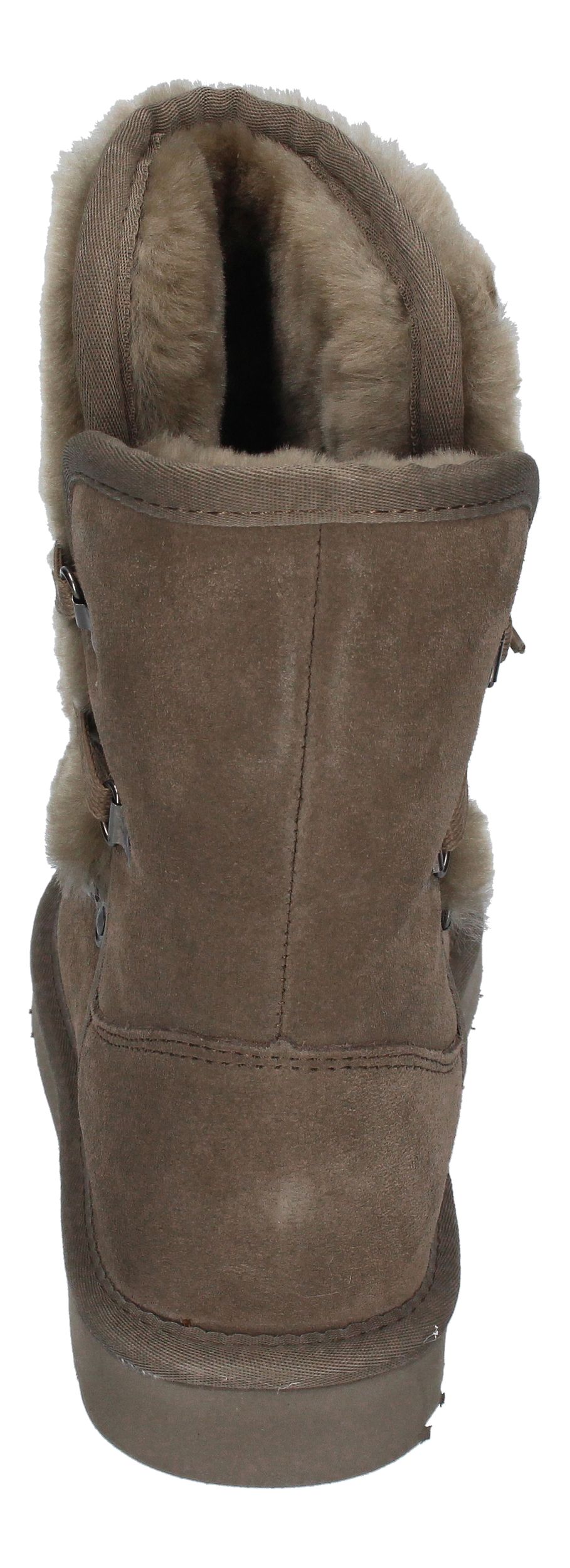 WARMBAT Damenschuhe Schaffell Booties MOONBI SUEDE - moss