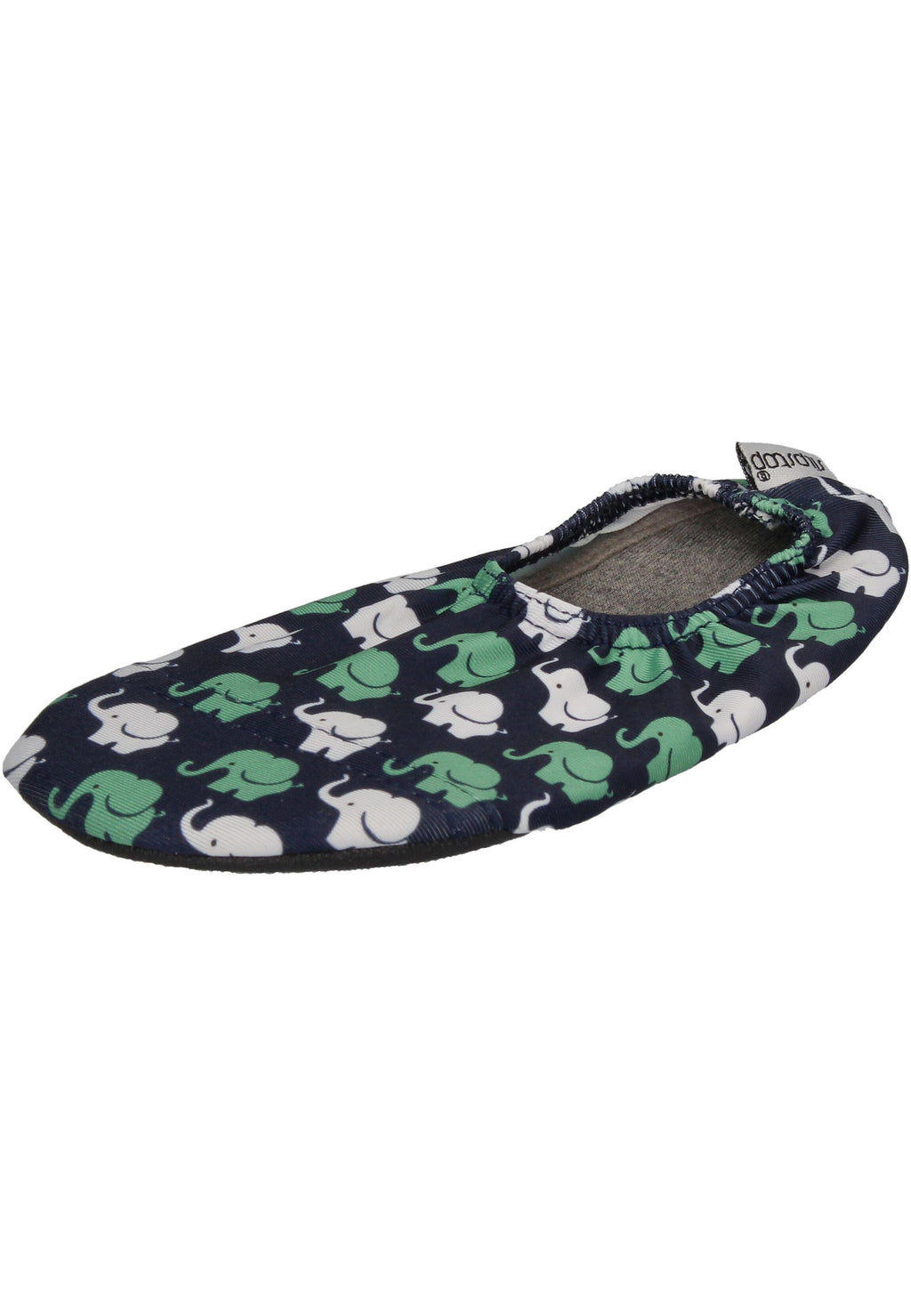 SLIPSTOP Hausschuhe Badeschuhe ANDY Elefanten dunkelblau