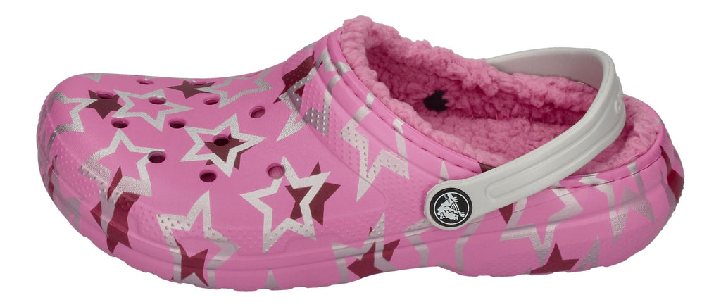 CROCS CLASSIC LINED DISCO DANCE PARTY CLOG KIDS taffy -1