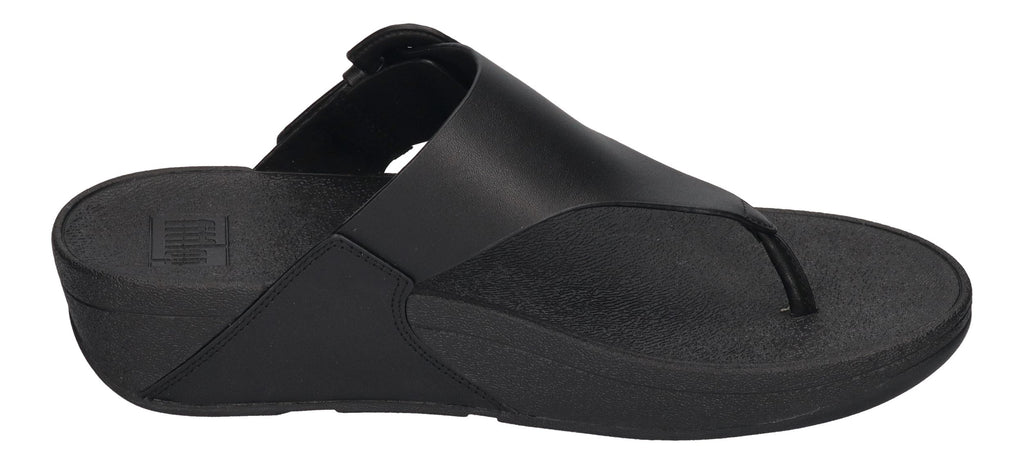 FITFLOP Zehentrenner LULU COVERED BUCKLE RAW EDGE black