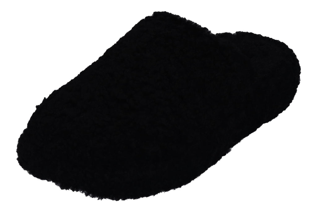 FITFLOP - iQUSHION D-LUXE PADDED TEDDY SLIPPER - all black