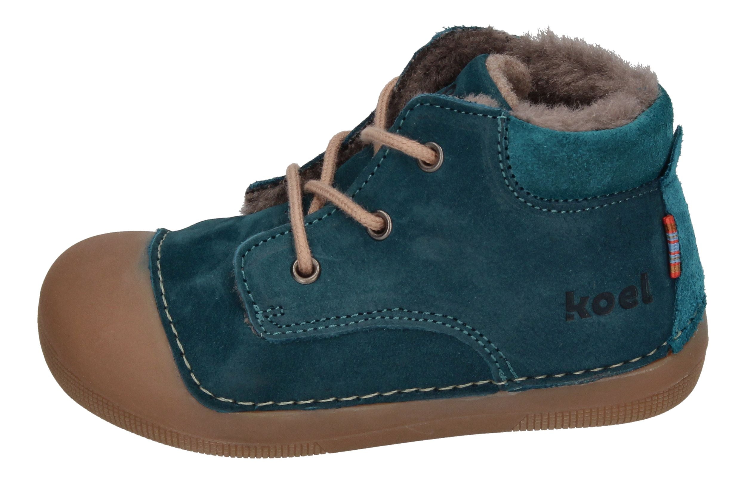 KOEL Barefoot Lauflernschuhe - AVA BIO NUBUK LAMBSWOOL turquoise-1