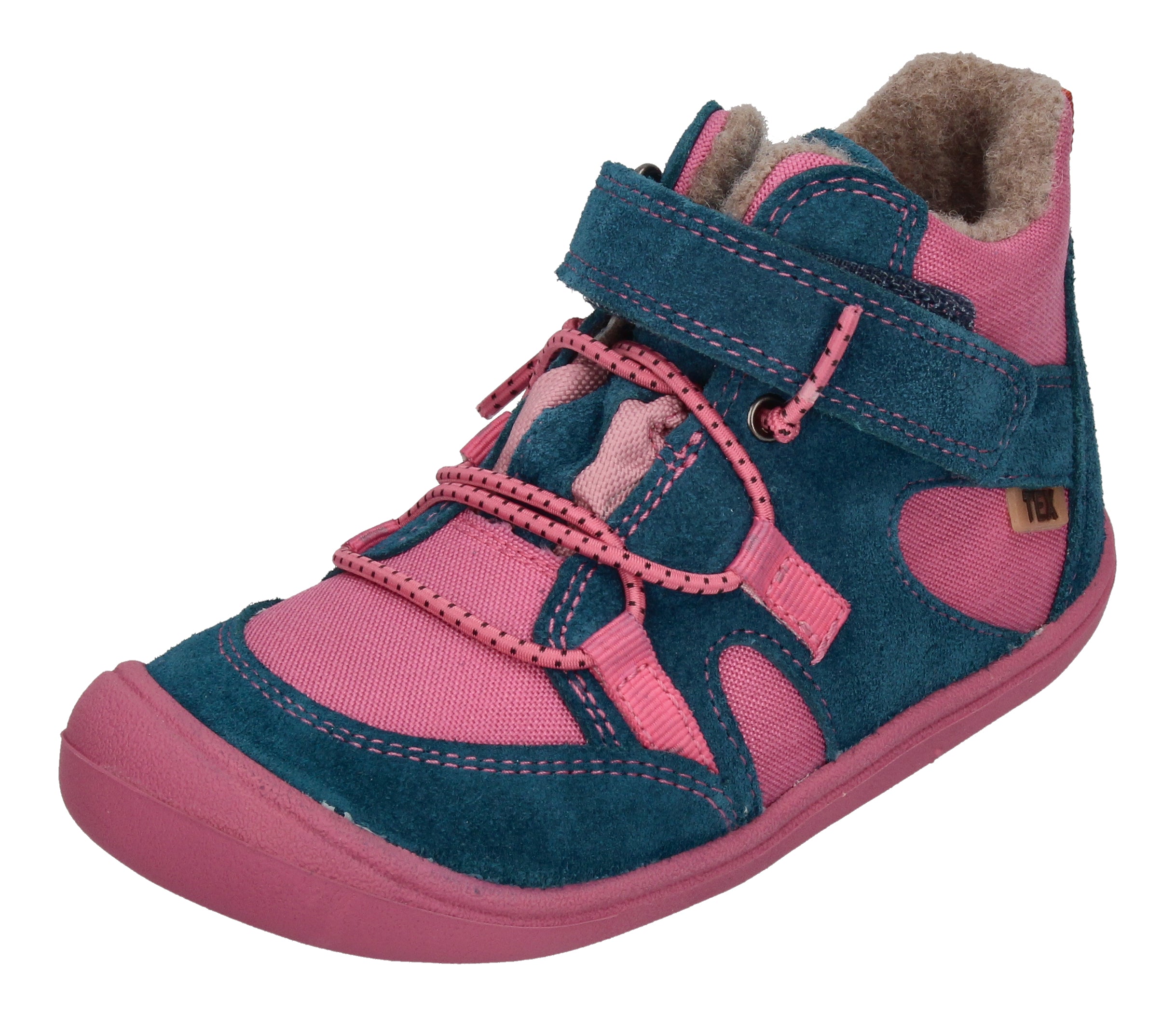 KOEL gefütterte Barefoot Kinderschuhe BEAU WOOL - fuchsia