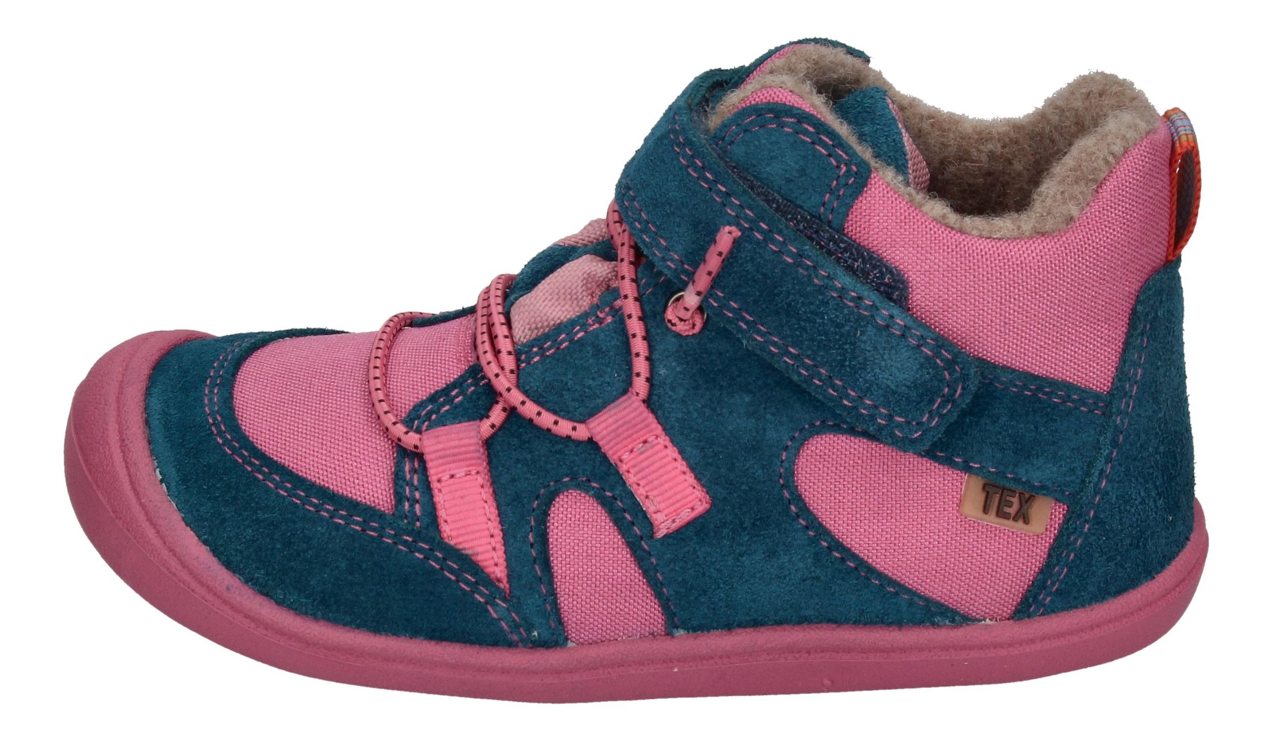 KOEL gefütterte Barefoot Kinderschuhe BEAU WOOL - fuchsia