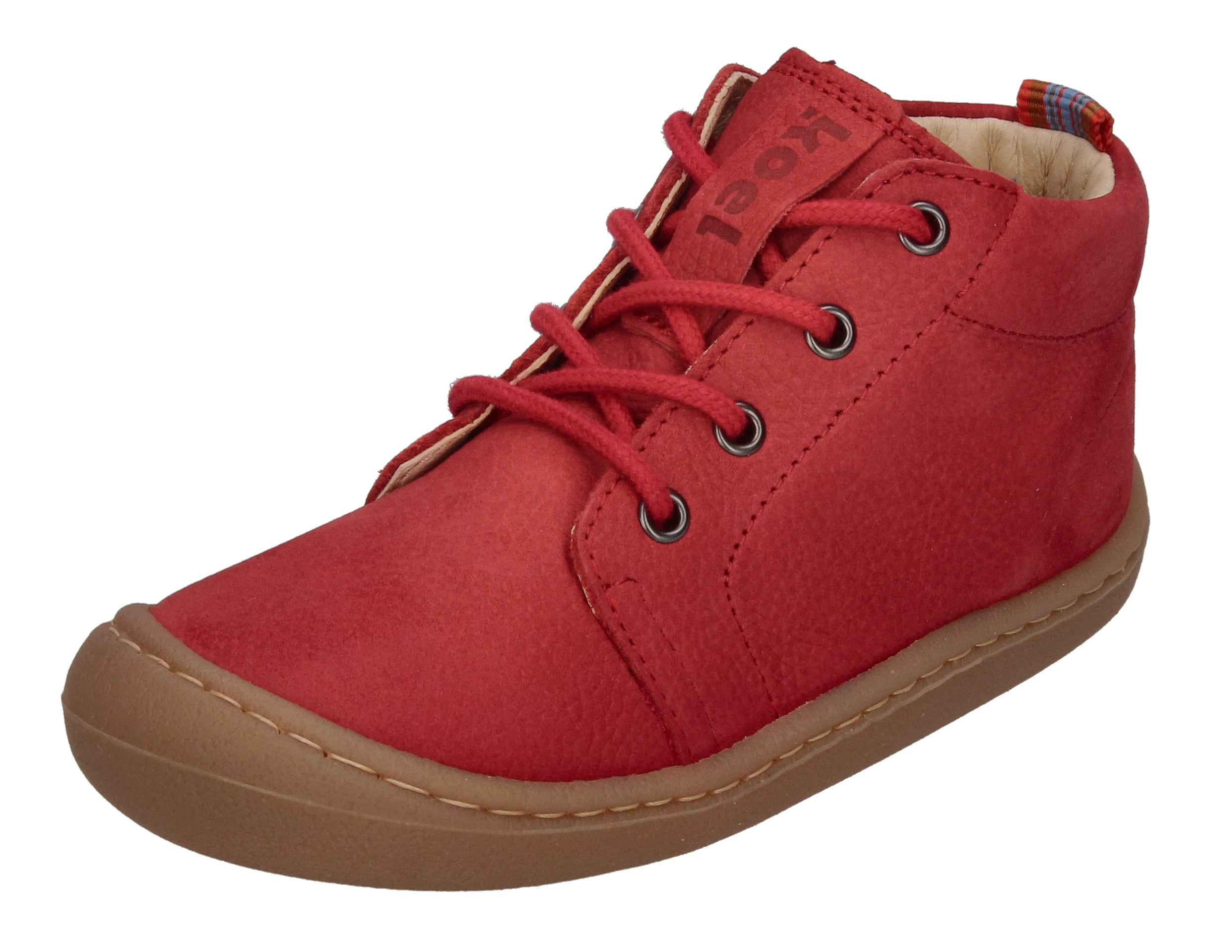KOEL Barefoot Kinderschuhe - Booties BEN M LEATHER - red